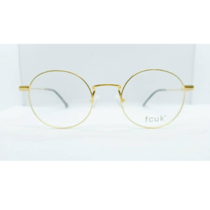 Gold round eyeglasses by FCUK