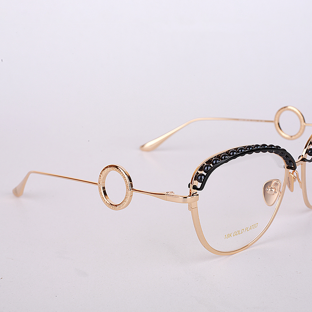 Baldinini BLD2351 602 Eyeglasses 18k Gold Plated Shiny Gold Hovina glasses