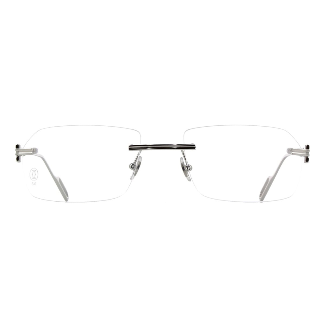 CT0162 002 Rimless Glasses (Shiny Silver) - Hovina glasses