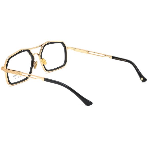 Clary Gray Cuzconer 24KT Gold Plated Eyeglasses (Black/Gold) - Image 3