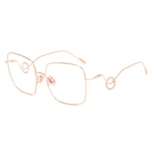 Clary Gray  Napolitan 24k GoldPlated Eyeglasses (Rose Gold)