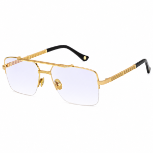 Clary Gray Portoan 24K Gold Plated Blue Light Eyeglasses