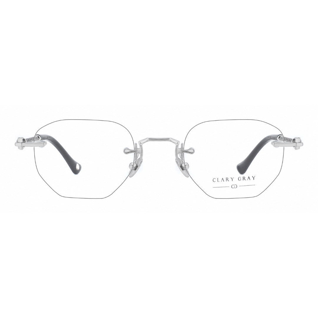 Clary Gray BERLINER 18KT Gold Plated Eyeglasses - Silver - Image 2